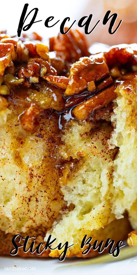 The BEST recipe you will ever try for these crowd-pleasing buns! Easy Sticky Buns, Caramel Sticky Buns, Cinnamon Sticky Buns, Simple Bread, Sticky Buns Recipes, Pecan Sticky Buns, Pecan Rolls, I Am Baker, Breakfast Sweets