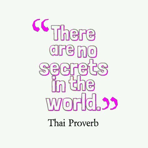 There are no secrets in the world. Thai Proverb Thai Proverbs, Ancient Proverbs, Life Proverbs, African Proverb, Proverbs Quotes, Pottery Mugs, Famous Quotes, Diy Cards, True Quotes