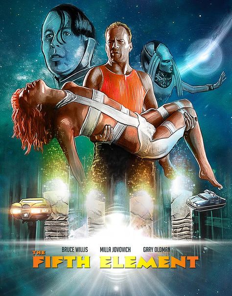 The Fifth Element Movie, Movie Synopsis, The Fifth Element, Art Musical, Science Fiction Movies, Sebastian Bach, Milla Jovovich, Fifth Element, Alternative Movie Posters