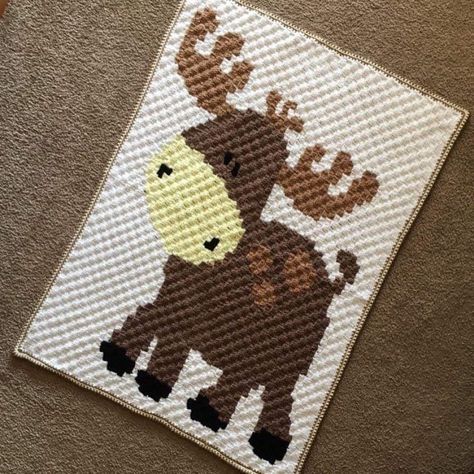 Free Crochet Baby Blanket Patterns for Beginners 2019 - Page 4 of 42 - Crochet Blog! Baby Blankets Crochet, Free Crochet Baby Blanket Patterns, Moose Baby Shower, Moose Nursery, Crochet Baby Blanket Patterns, Free Crochet Baby Blanket, Baby Blanket Patterns, Crochet Baby Blanket Beginner, Blankets Crochet