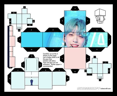 Txt Crafts, Txt Papercraft, Origami Photo Frame, Cube Template, Doll Template, Paper Car, Kpop Diy, Paper Dolls Diy, Paper Doll Template