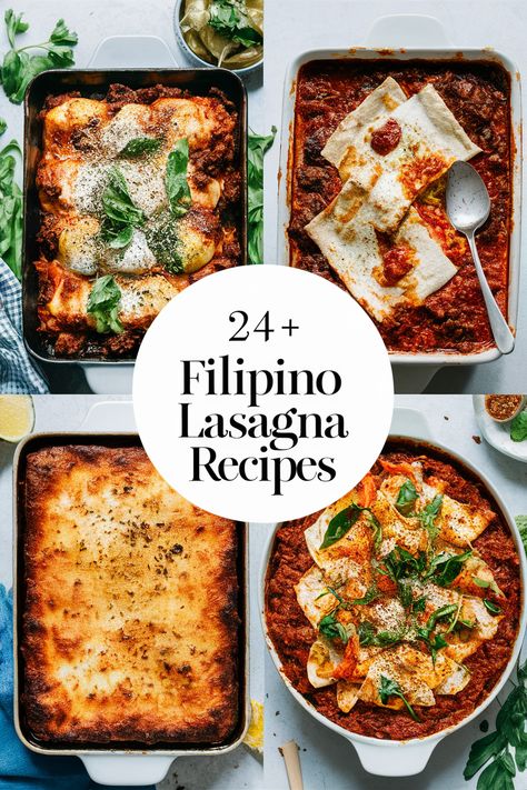 24+ Irresistibly Homemade Filipino Style Lasagna Recipes You’ll Want to Try Today!... Satisfy your taste buds with these delicious homemade Filipino style lasagna recipes. Each dish combines layers of pasta cheesy goodness and rich savory flavors. Perfect for family dinners or gatherings these recipes showcase ingredients like ground meat bechamel sauce and herbs. Enjoy a unique twist on classic comfort food today!... https://ostrali.com/foodr/filipino-style-lasagna-recipes Filipino Lasagna Recipe, Spanish Lasagna, Pork Sinigang, Sinigang Recipe, Lasagna Recipes, Beef Lasagna, Filipino Style, Vegetarian Lasagna, Vegetable Lasagna