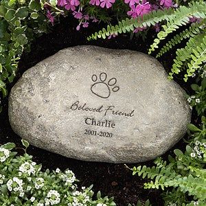 Personalized Garden Stones | Personalization Mall Large Garden Stones, Personalized Garden Stones, Pet Stones, Pet Memorial Garden, Memorial Garden Stones, Pet Memorial Stones, Personalized Pet Gifts, Pet Sympathy Gifts, Personalized Pet Memorial