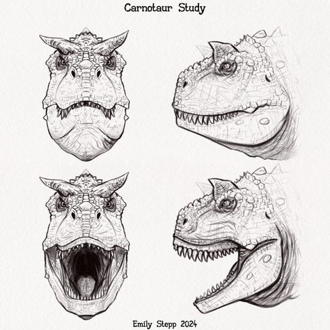 Carnotaurus Skull, Carnotaurus Drawing, Carnotaurus Art, Disney Dinosaur Movie, Disney Dinosaur, Dinosaur Movie, Dinosaur Facts, Dinosaur Head, Jurassic World Dinosaurs