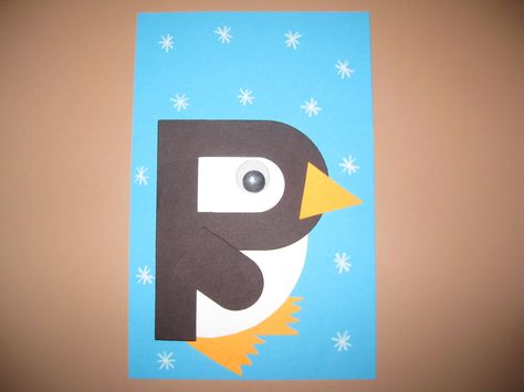 Teach your child about the letter P through PENGUIN book reviews, craft ideas, songs, and activities. Perfect! P For Penguin, P Is For Penguin, Penguin Crafts Preschool, Letter P Crafts, Zoo Phonics, Preschool Designs, Abc Crafts, Alphabet Letter Crafts, Penguin Crafts