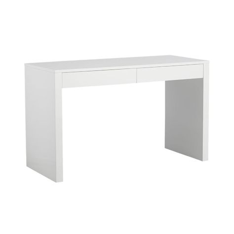 CB2 Runway White Lacquer Desk in Good condition. Available for sale in NY Long Island City 11101 Foyer Inspiration, White Lacquer Desk, Lacquer Desk, White Desk, Island City, White Desks, Long Island City, Desk Shelves, Selling Furniture