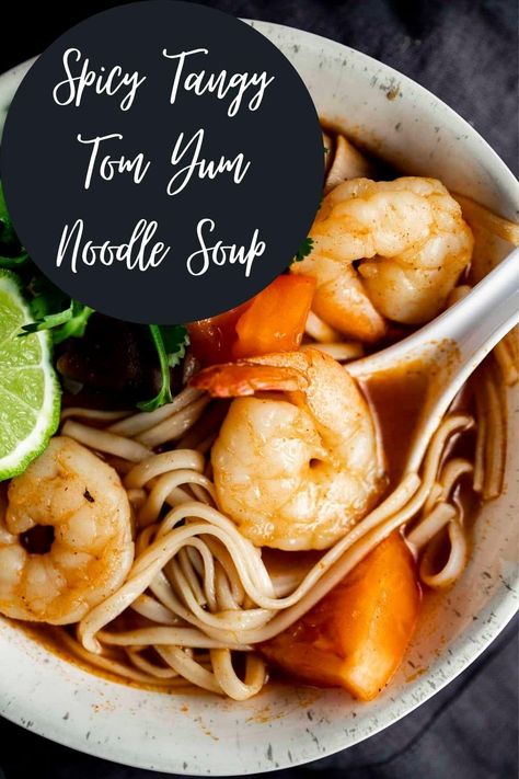 Tom Yum Noodle Soup Tom Yum Noodle Soup, Pressure Cooker Soup Recipes, Tom Yum Noodles, Thai Soup, Tom Yum Soup, Spicy Soup, Tom Yum, Best Soup Recipes, Easy Soup