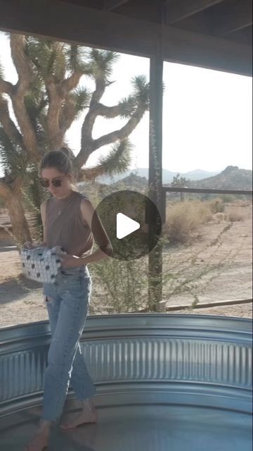 The Desert Homestay on Instagram: "A proud stock tank moment ✨ it took months for us to complete this project and so many people we consulted said it couldn’t/shouldn’t be done. Half a year later the tile is holding up well! We get a couple of loose pieces every now and then but nothing some M1 can’t fix. Can’t wait for next summers stock tank project 👀 . . . . . . . . #diy #stocktankpool #cowboypool #pooldesign #diyprojects #pool #pooldiy #poolparty #pooltime #design #pooldesign #pioneertown #diyhomedecor #diyprojects" Stock Tank Pool Tile, Stock Tank Pool Liner, Cowboy Pool, Tank Pools, Pool Liner, Stock Tank Pool, Tank Pool, Pool Tiles, Stock Tank