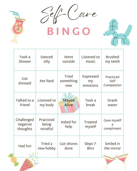 Self Care Bingo 🎉🥰 #wellnesswednesday #practicebeingmindful #bekindtoyourself Self Care Bingo Bullet Journal, Self Care Bingo, Project Journal, Community Activities, Self Care Bullet Journal, Wellness Wednesday, Be Kind To Yourself, New Hobbies, Summer Camp