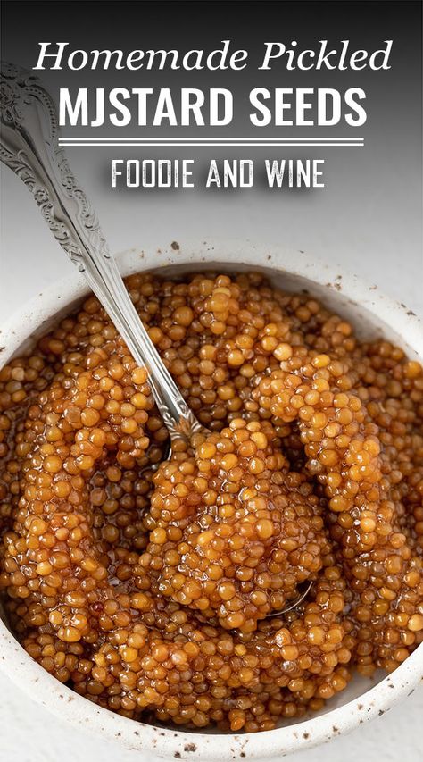 Canned Mustard Recipes, Mustard Seeds Recipes, Pickled Mustard Seeds Recipes, Mustard Canning Recipes, Pickled Appetizers, Mustard Pickled Eggs Recipe, Pickled Cheese, Vegan Canning, Mustard Pickles Recipe