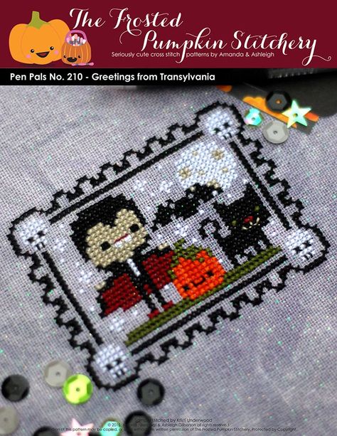 Halloween Cross Stitch Charts, Autumn Cross Stitch Patterns, Pumpkin Cross Stitch, Fall Cross Stitch, Pen Pattern, Halloween Cross Stitch Patterns, Pen Pals, Halloween Cross Stitches, Dmc Embroidery Floss