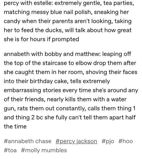 Percy Jackson Tumblr Posts, Pjo Tumblr, Percy Jackson Tumblr, Rick Riordan Series, Percy Jackson Head Canon, Half Siblings, Persassy Jackson, Percy And Annabeth, Seaweed Brain