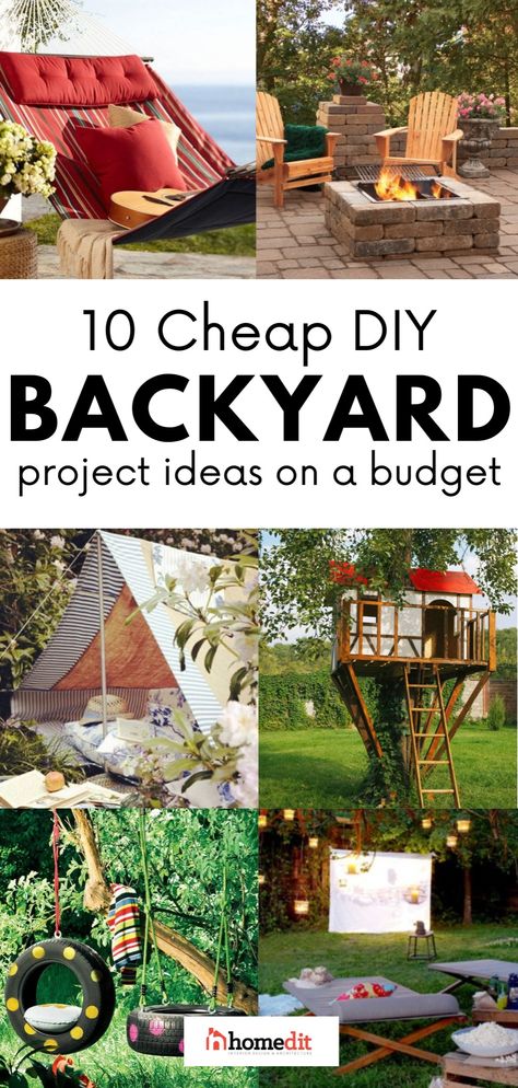 Find the best DIY backyard ideas and DIY projects for your backyard & yard! We’re sharing 15 cheap and easy DIY backyard projects, including backyard décor, outdoor furniture, DIY patio ideas, pergolas, and more! Diy Backyard Projects, Diy Backyard Ideas, Diy Patio Ideas, Perfect Backyard, Outdoor Diy Projects, Backyard Diy Projects, Backyard Deck, Outdoor Diy, 15 Diy