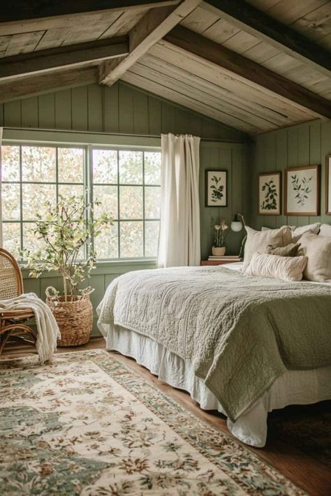 30  Sage Green Bedrooms That Bring Ultimate Relaxation Sage Sheets White Comforter, Sage Green Plaid Bedding, Pastel Blue And Green Bedroom, Sage Green Wood Bedroom, Green Bedroom Walls Ideas, Green Master Bedrooms Decor Farmhouse, Green French Country Bedroom, Clary Sage Sherwin Williams Bedroom, Best Green Paint For Bedroom