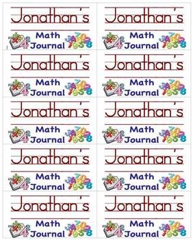 $ Name Labels - 3 pgs. 30 Labels. Use template year after year. Type your own labels for Math Journals. Multi-putpose labels vailable with other grap... Classroom Anchor Charts, Math Journal, First Grade Activities, Math Journals, Beginning Of The School Year, Teacher Organization, Name Labels, Kids Learning Activities, Beginning Of School