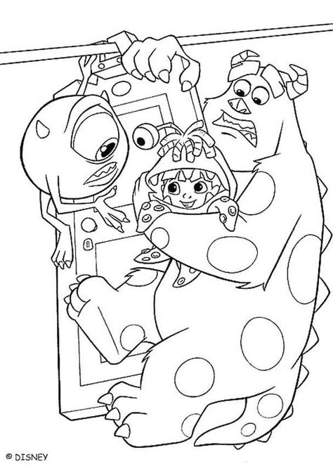 mike-sulley-et-boo Toy Story Coloring Pages, Monster Coloring Pages, Truck Coloring Pages, Monster Inc, Cartoon Coloring, Princess Coloring Pages, Disney Colors, Unicorn Coloring Pages, Inspiration Painting