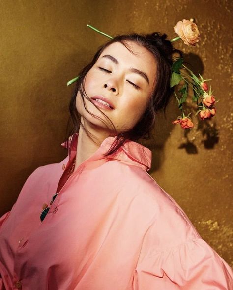 Mitski Pictures, Her Hair, A Woman, Magazine, Tumblr, Flowers, Wall, Hair, Pink