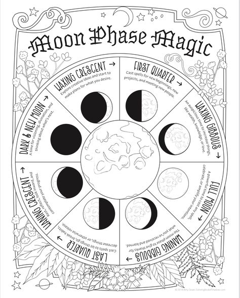 Witches Wheel, Transmutation Circle, Wicca Recipes, Lunar Witch, Witch Coloring Pages, Moon Journal, Magic Spell Book, Grimoire Book, Wiccan Spell Book