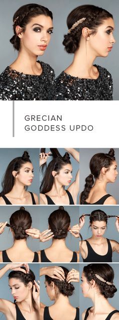 Greek Hairstyles Goddess, Greek Hairstyles, Greek Goddess Hairstyles, Grecian Hairstyles, Greek Hair, Holiday Party Makeup, Stunning Hairstyles, Hair Simple, Peinados Recogidos