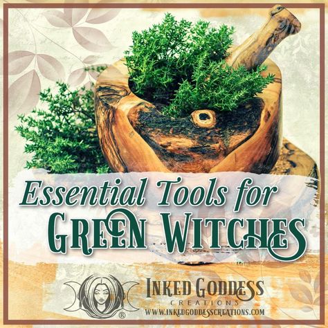 If you find yourself with a pile of herbs and ingredients, but you have no idea what to do next, read on! We’ve put together a basic list of tools you’ll need for your spellwork. Witch Tools List, Herb Magick, Green Witchery, Witchcraft Herbs, Witch Tools, Witch Supplies, Nature Witch, Witch Room, Spells For Beginners