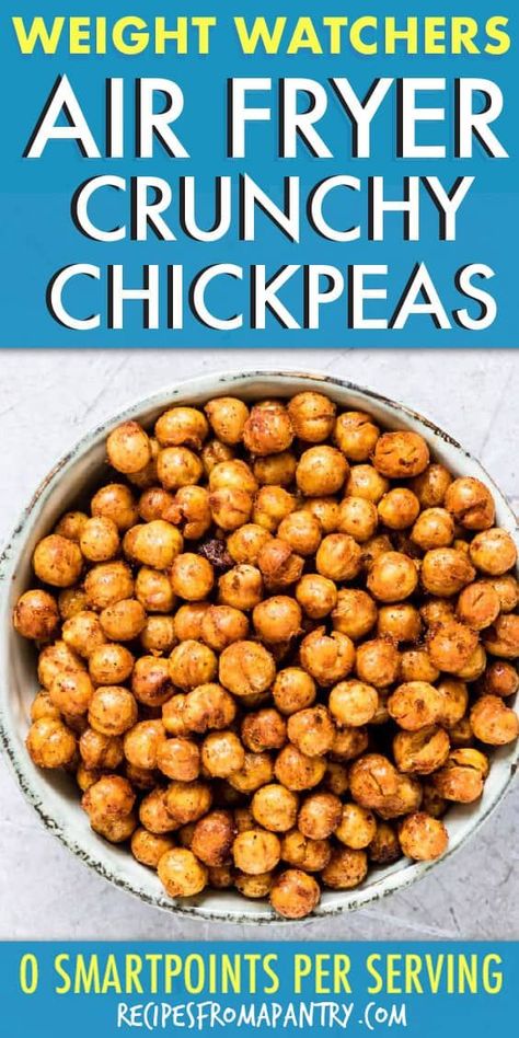 Air Fried Chickpeas Weight Watchers, Air Fryer Chickpeas Weight Watchers, Chick Pea Snacks Healthy Air Fryer, Chick Peas Roasted In Air Fryer, Air Fry Chick Peas Recipes, Air Fryer Chick Peas Snack, Airfryer Chickpeas Healthy Snacks, Air Fried Chick Peas Recipe, Airfryer Snacks Healthy