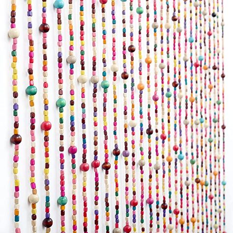 Amazon.com: 3FT X 6FT 27 Stands Rainbow Colorful Hippie Beaded Curtain Boho-Bohemian Natural Wooden Door Doorway Beads Bamboo-Like Window Front Door Decor Curtains Home Decor Gift Set (Rainbow, 1Pc 3FTx6FT) : Home & Kitchen Doorway Beads, Window Front Door, Beaded Curtains Doorway, Energizing Colors, Bamboo Beaded Curtains, Door Beads, String Curtains, Beaded Curtain, Curtains Home