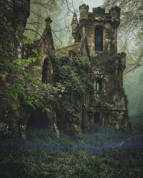 Forest Kingdom Aesthetic, Forest Kingdom, Blue Castle, Castle Aesthetic, Fairytale Castle, Fantasy Places, Home Team, Fantasy Rpg, Nature Inspiration