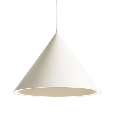 Cone Pendant Light, Design Online Shop, White Units, Small Pendant Lights, Geometric Forms, Light Ring, Statement Lighting, White Pendant Light, Geometric Form