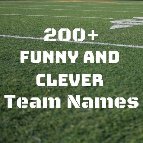 A Complete List of Cool and Funny Team Names | HowTheyPlay Funny Team Names For Volleyball, Funny Team Name, Team Names Ideas Clever, Crossfit Team Names Funny, Fantasy League Names, Names For Teams, Funny Football Team Names, Unique Team Names, Fantasy Football Names Funny