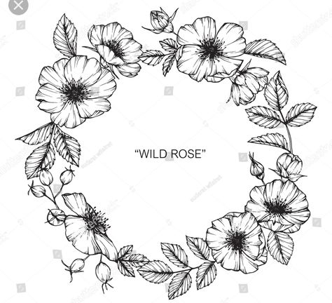 Wild Rose Flower, Wild Rose, Rose Flower, Wreath, Flowers, White