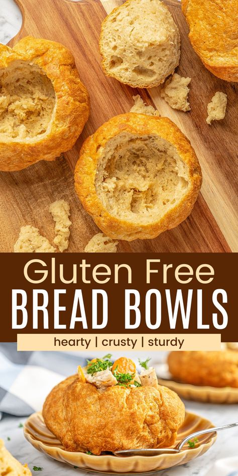 Homemade Bread Bowls, I Lost 100 Pounds, Easy Homemade Bread, Gluten Free Sourdough Bread, Homemade Gluten Free Bread, Best Gluten Free Bread, Favorite Soups, Gluten Free Sourdough, Gluten Free Recipes Bread