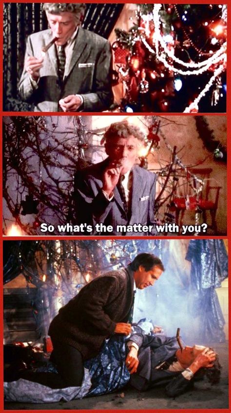 Christmas Vacation (1989) - CLARK: My tree! UNCLE LEWIS: What's the matter with you? CLARK: Look what you've done to my tree!!! [Notices that Lewis is on fire] LEWIS! [Uses a curtain, grabs Lewis and pats his back to put out the fire. Others come in and look at the destroyed tree] ART: It was an ugly tree anyway. UNCLE LEWIS: I put it out of its' misery. National Lampoons Christmas Vacation Movie, Aunt Bethany, Christmas Vacation Movie, Vacation Movie, Classic Christmas Movies, Vacation Humor, National Lampoons Christmas Vacation, National Lampoons, Those Were The Days