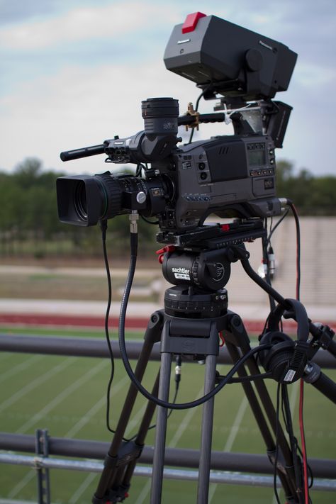 Camera I operated while working on a live broadcast of High School sports in Georgia. Photo by Brian Roberts Cinematography Equipment, Studio Camera, Leica Photography, Tv Production, Vhs Cassette, Professional Camera, Drifting Cars, Cinema Camera, High School Sports