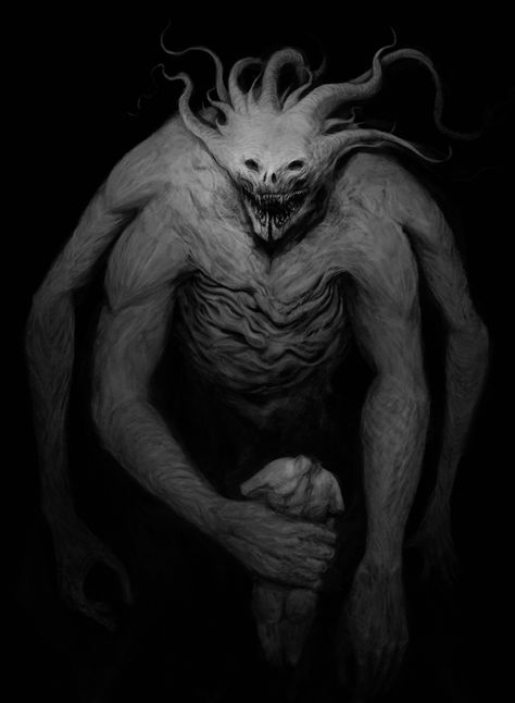 Ravenous, Juan Angel on ArtStation at https://www.artstation.com/artwork/ZY05Z Lovecraftian Horror, Dark Creatures, Horror Monsters, 다크 판타지, Fantasy Forest, Monster Concept Art, Arte Obscura, Fantasy Creatures Art, Fantasy Monster