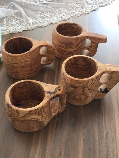 Kuksa Cup | Hardwood Cup | Kuksa Camping Cup | Kuksa Coffee Cup | Boxwood Kuksa | Kuksa olive | Kuksa Cup from Kuksa Cup, Wooden Cups, Wooden Cup, Camping Cups, Light Colored Wood, Types Of Knives, Cup Cup, Wood Carving Patterns, Whittling