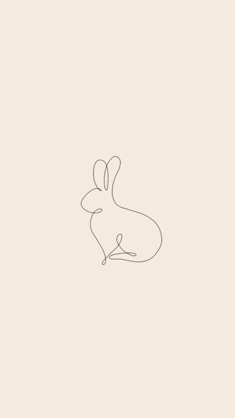 Tattoo Bunny Rabbit, Hunny Bunny Tattoo, Bunny Line Tattoo, Fine Line Bunny Tattoo, Rabbit Wallpaper Iphone, Honey Bunny Tattoo, Bunny Icon Aesthetic, Minimalist Bunny Tattoo, Tattoo Hase