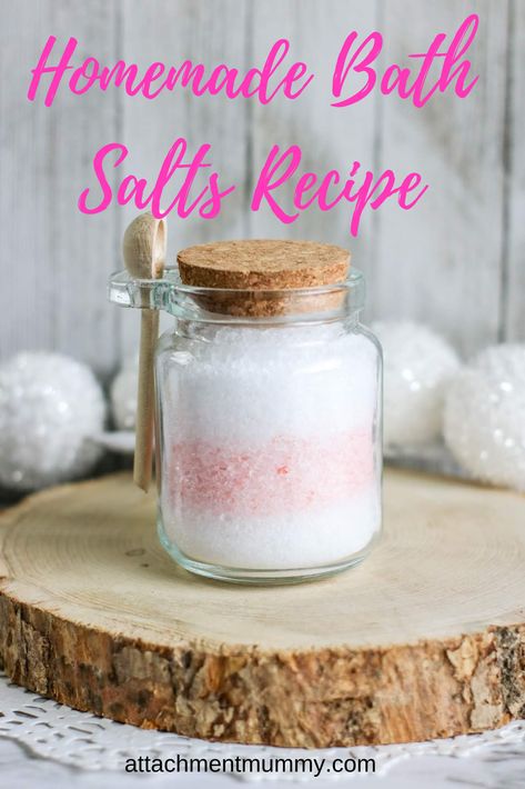 How to Make Homemade Bath Salts for Gifts Home Made Bath Salts, Bath Salts Diy Recipes, Homemade Bath Salts Recipe, Homemade Bath Salts, Bath Salts Recipe, Teen Crafts, Bath Salts Diy, Sugar Scrub Recipe, Homemade Bath