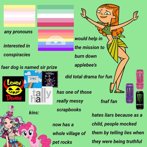 Total Drama Alignment Chart, Total Drama Headcanons, Tdi Whispers, Total Drama Whispers, Monster High Headcanons, Telling Lies, Dipper And Mabel, Pet Rocks, Drama