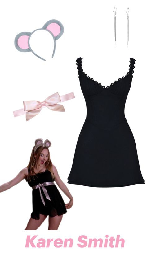 Karen smith mouse Halloween costume Karen Halloween Costume Mouse, Karen Mouse Costume, Karen Smith Mouse, Cutesy Costumes, Halloween Costume With Black Dress, Mouse Costume Women, Karen Smith Halloween Costume, Mouse Costume Halloween, Mouse Halloween Costumes