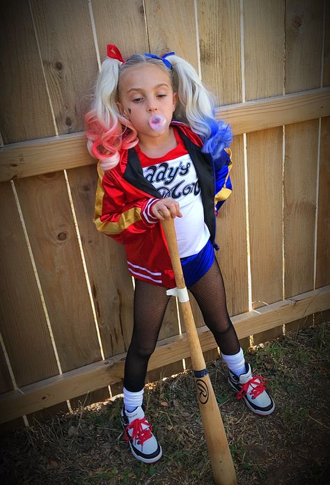 Harley Quinn Costume Kids, Fran Cosplay, Girls Harley Quinn Costume, Harley Quinn Costume Diy, Harley Quinn Disfraz, Harley Quinn Halloween Costume, Harley Quinn Halloween, Harley Quinn Costume, Holloween Costume