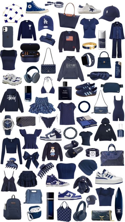 Blue Clothes Aesthetic, Navy Blue Outfit, Blue Outfits, Navy Outfit, Outfit Collage, Outfit Inspo Casual, Winter Mode, Stockholm Fashion, Mode Ootd