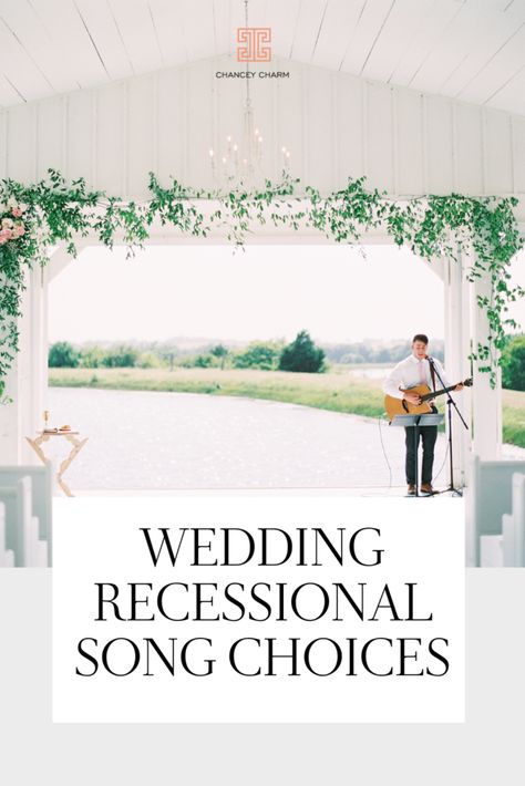 The Best Exit: Wedding Recessional Songs | Chancey Charm Wedding Ceremony Exit Songs, Wedding Exit Songs, Wedding Recessional Songs, Evening Wedding Ceremony, Wedding Recessional, Recessional Songs, Wedding Planning Printables, Wedding Ceremony Songs, Wedding Walk