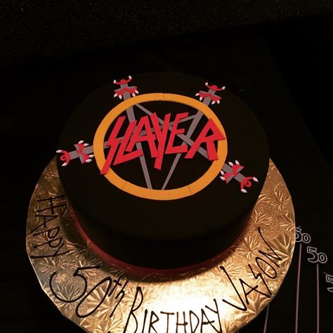 Amazing 50th birthday cake for my husband. Cake By Katrina Rozelle In Alamo, Ca Heavy Metal Birthday, Birthday Cake For My Husband, Metal Birthday, Birth Cakes, 50th Bday, 50th Birthday Cake, Birthday Inspo, 18th Birthday, 50th Birthday