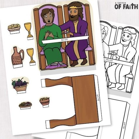 David And Mephibosheth Craft For Kids, Mephibosheth Craft, David And Mephibosheth, Jonah Craft, Joseph Crafts, Moses Craft, Prayer Crafts, Jesus Crafts, Sabbath School