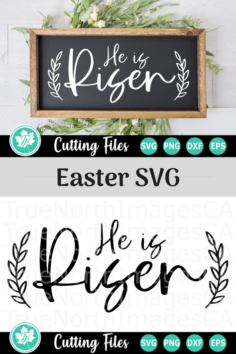 Easter SVG | Christian SVG | He is Risen SVG svg files for Cricut and Silhouette Cameo  #eastersvg #eastersvgfiles #eastersvgboy #eastersvgkids #eastersvggirl #eastersvgfree #svgfilesforcricut #svgfilesforsilhouette #easterbunnysvg #1steastersvg #firsteastersvg #eastershirtsvg #peepssvg #springsvg #bunnyfacesvg Easter Chalkboard Ideas, Easter Religious Crafts, Easter Chalkboard, Cricut Inspiration, Easter Svg Files, Easter Sign, Religious Crafts, Chalkboard Ideas, Easter Religious