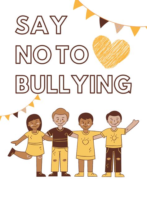 Saying no to bullying is important for creating a safe and inclusive environment. It involves recognizing the signs of bullying, taking action to prevent it, and promoting respect and empathy towards others. This requires a collective effort and starts with individuals taking responsibility for their own actions and attitudes. By creating a culture of kindness and acceptance, we can prevent bullying and create a safe and supportive environment for everyone. No To Bully, Respect Pictures, Brown Illustration, Taking Responsibility, Promote Small Business, Showing Respect, Safe Schools, English Exercises, Taking Action