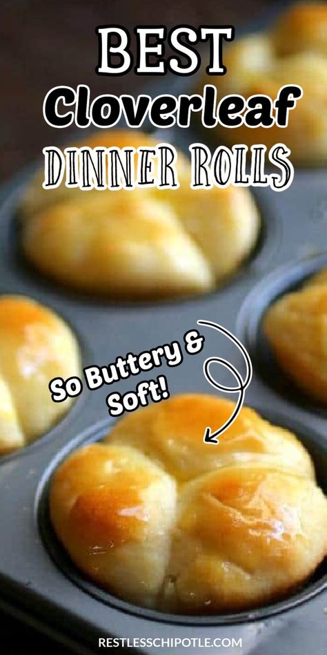 Golden Corral Yeast Rolls Recipe, Clover Rolls Recipe, Cloverleaf Dinner Rolls, Clover Leaf Rolls, Cloverleaf Rolls Recipe, Dinner Rolls Recipe Easy, Dinner Rolls Recipe Homemade, Cloverleaf Rolls, Easy Yeast Rolls