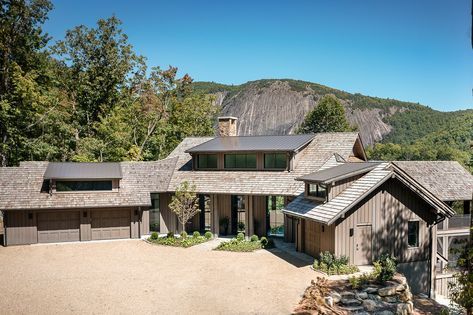 Kelly Wearstler Wallpaper, Cashiers North Carolina, Cashiers Nc, Cambria Countertops, Screened In Deck, The Shade Store, Homestead House, Ranch Exterior, Outdoor Bbq Kitchen