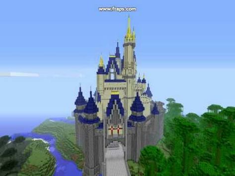 Cinderella Castle Minecraft Minecraft Castle Blueprints Layout, Hogwarts Minecraft, Blueprints House, Castle Blueprints, Blueprints Minecraft, Disney Minecraft, Minecraft Castle Blueprints, Castle Minecraft, Castle Cakes