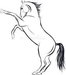 Sketch Of The Horse Standing On Hind Legs. Stock Vector - Illustration of design, nature: 102927049 Horse On Two Legs Drawing, Horse On Back Legs Drawing, Horse On Hind Legs Drawing, Spring Watercolors, Legs Illustration, Crochet Horses, Animals Embroidery Designs, Horse Standing, Horse Tattoo Design